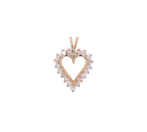 1.05ct Heart Diamond Necklace Crafted in 18 Karat Yellow Gold  Pendant