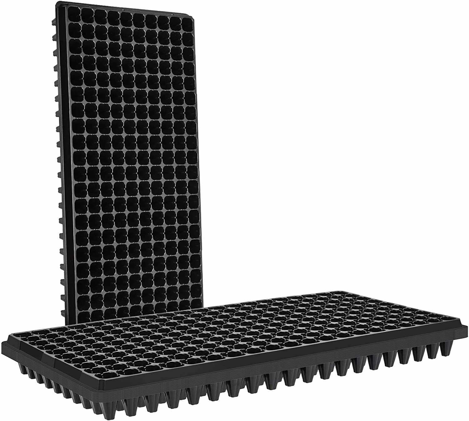 10 Pack of 200 Cell Seedling Trays with Drain Holes, 2000 Cells