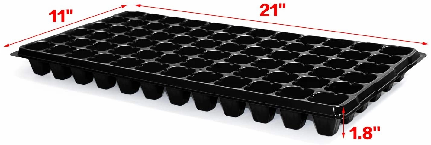 10 Pack of 72 Cell Seedling Trays with Drain Holes, 720 Cells