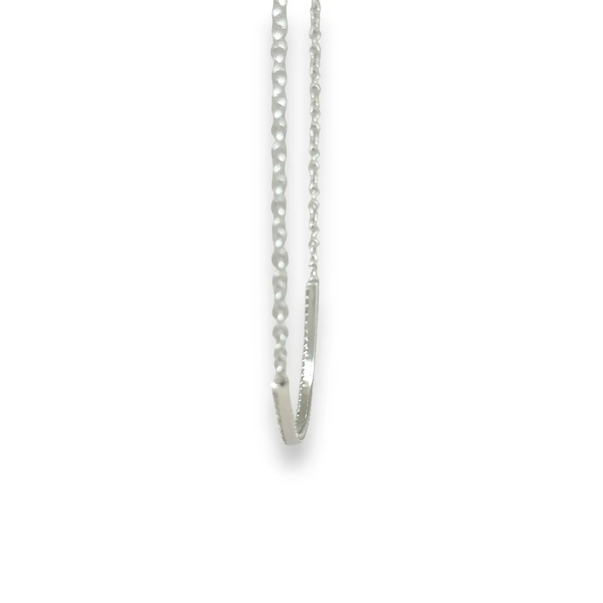 14K W Gold 0.50ct G/I1 Diamond Curved Bar Necklace