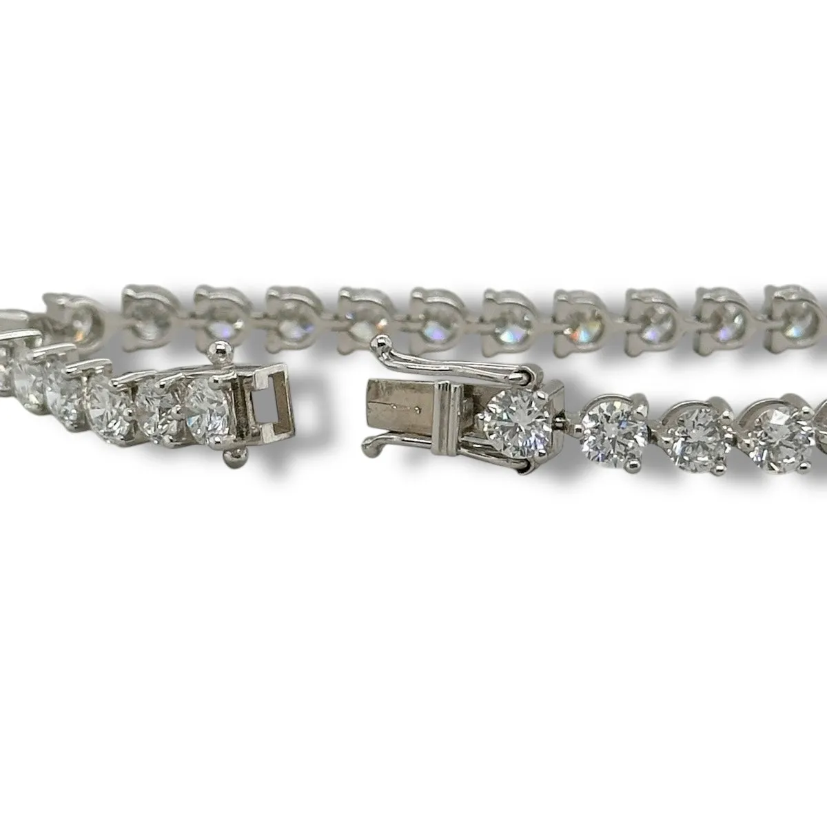 14K W Gold 10.13ctw F/VS2 Lab-Created Diamond Tennis Bracelet