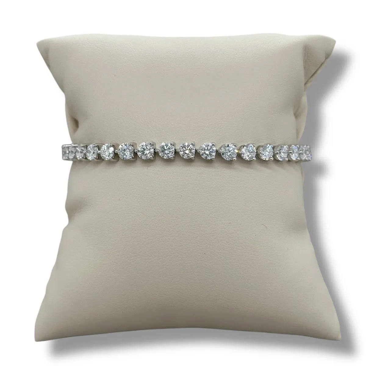 14K W Gold 10.13ctw F/VS2 Lab-Created Diamond Tennis Bracelet