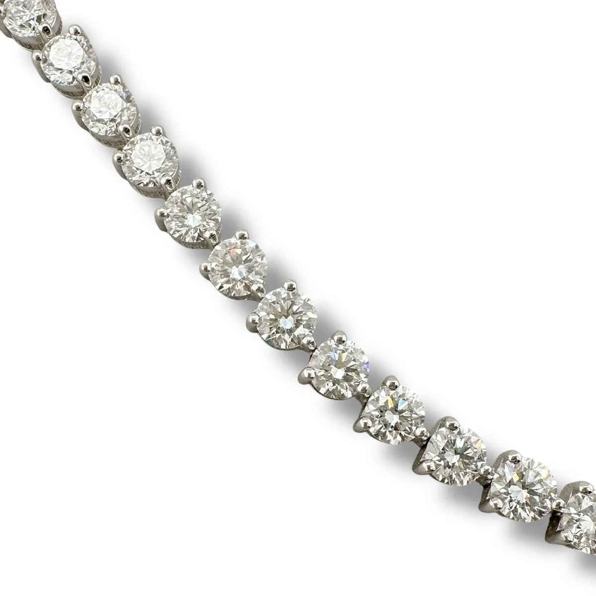 14K W Gold 10.13ctw F/VS2 Lab-Created Diamond Tennis Bracelet