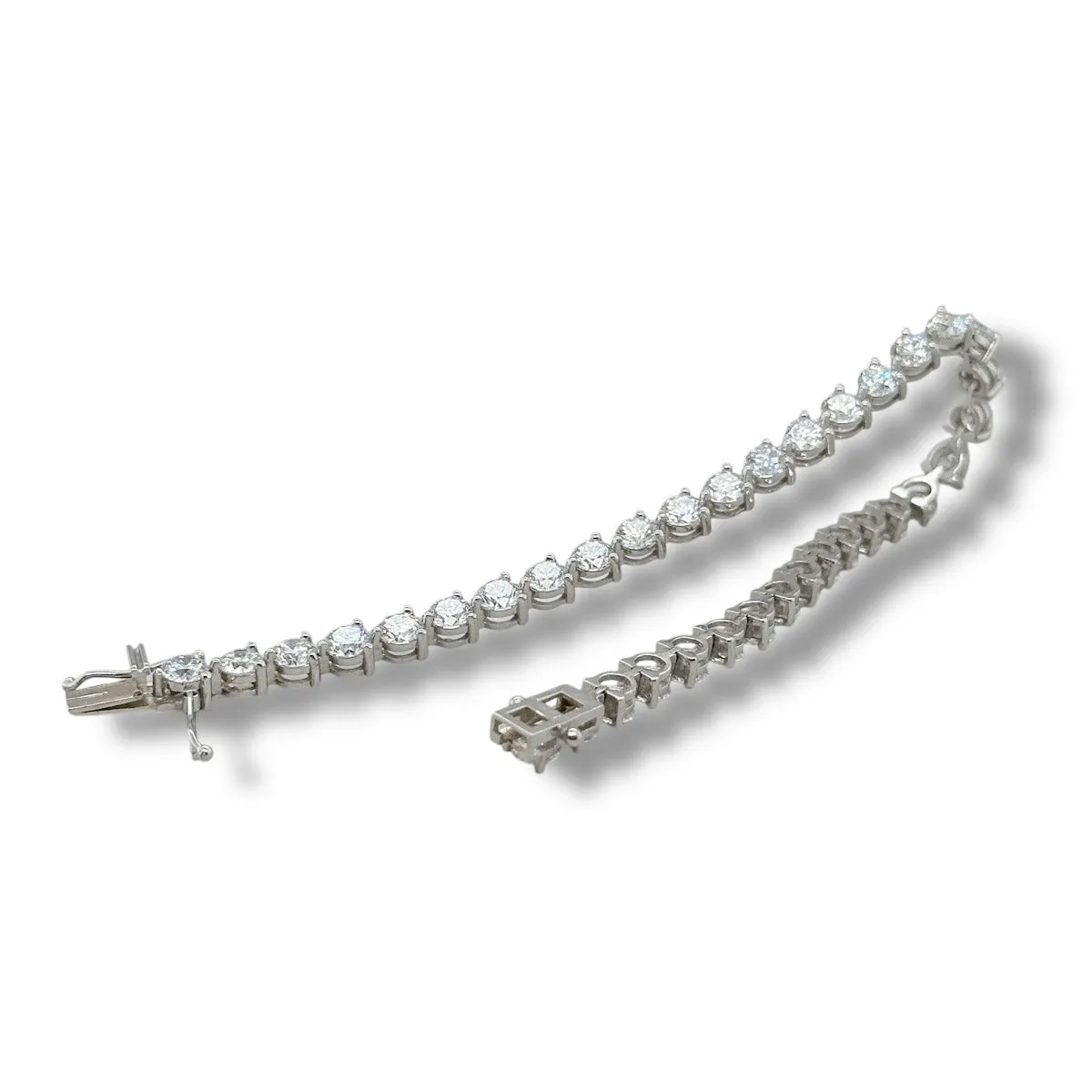 14K W Gold 10.13ctw F/VS2 Lab-Created Diamond Tennis Bracelet