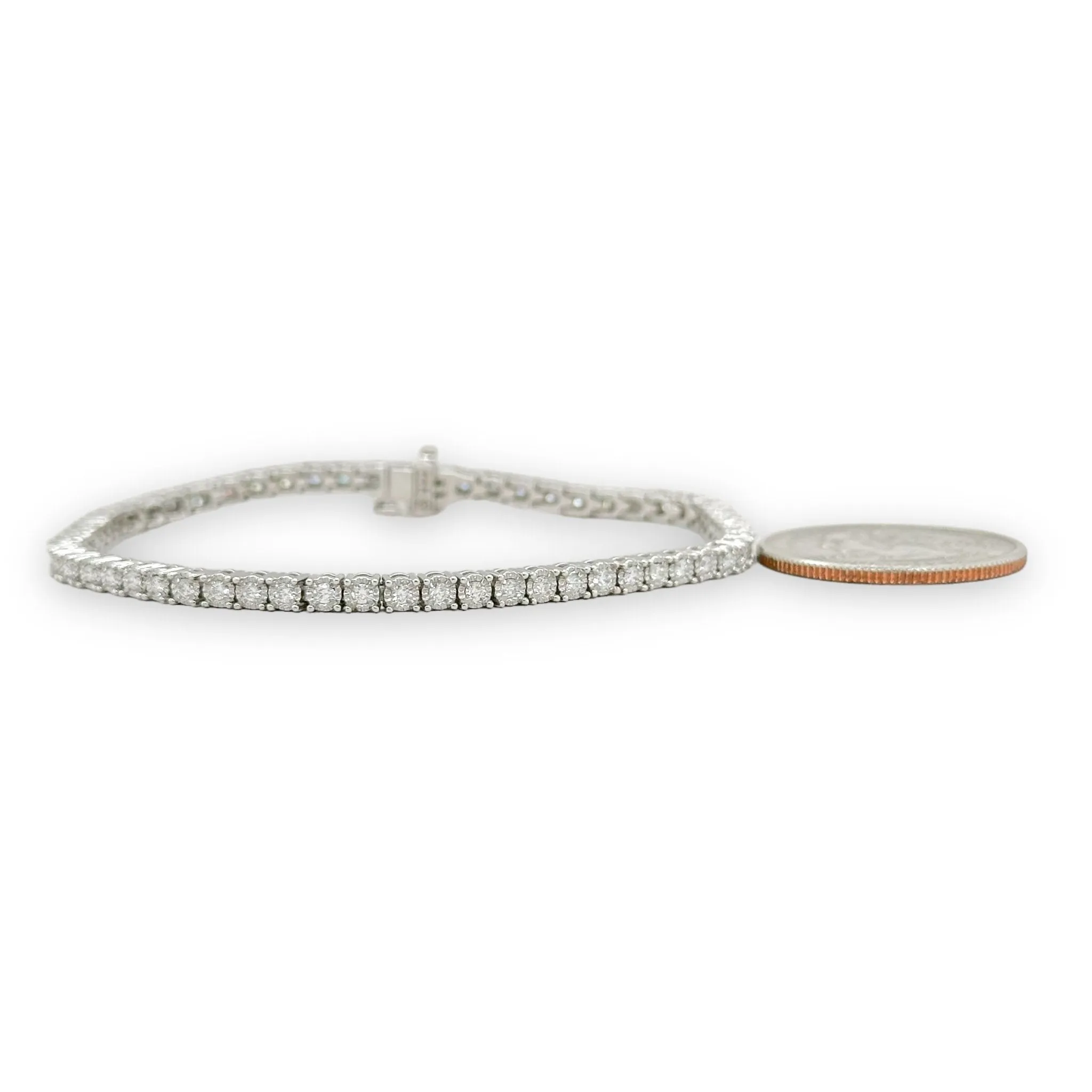 14K W Gold 1.04ctw G/SI1 Diamond Tennis Bracelet