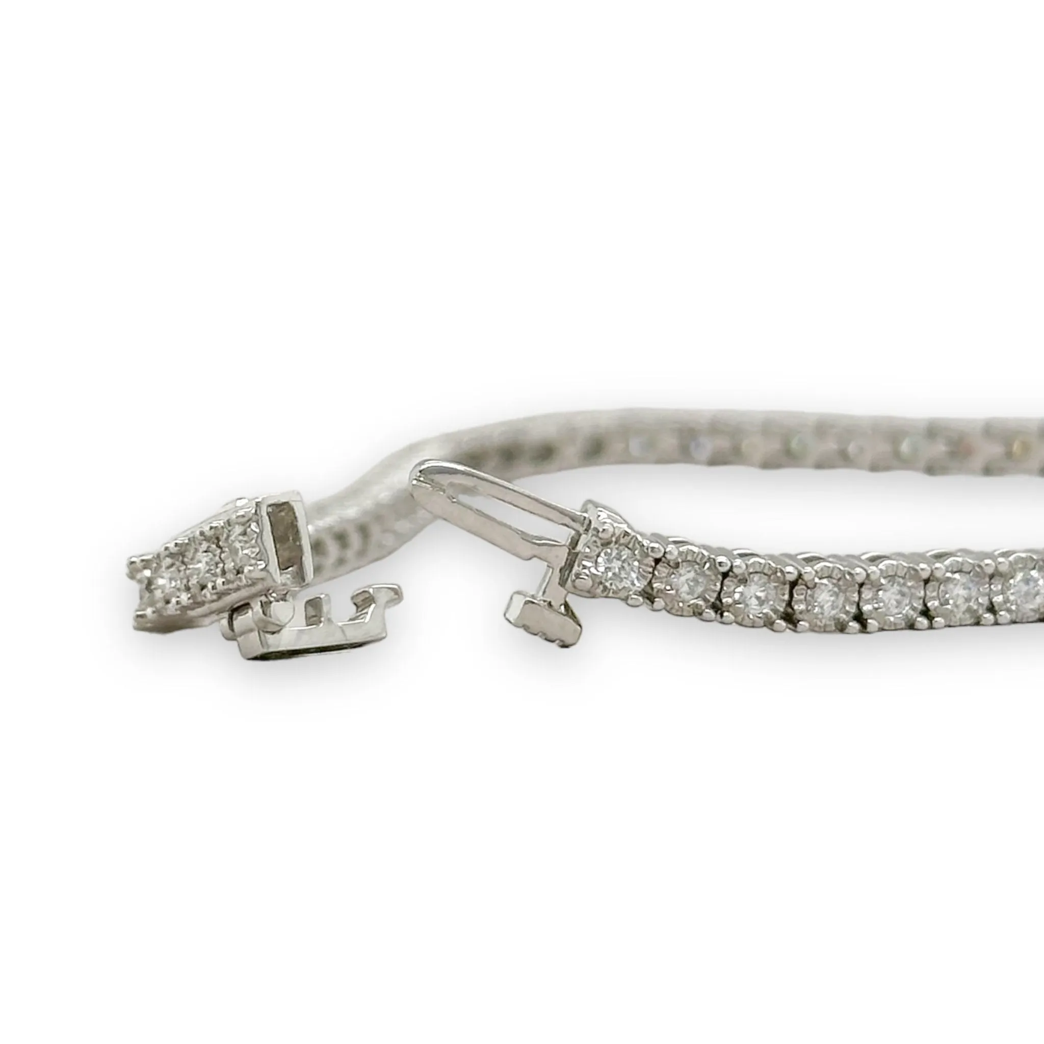 14K W Gold 1.04ctw G/SI1 Diamond Tennis Bracelet