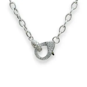 14K W Gold 18" 0.54ctw G/SI1 Link Chain with Diamond Clasp
