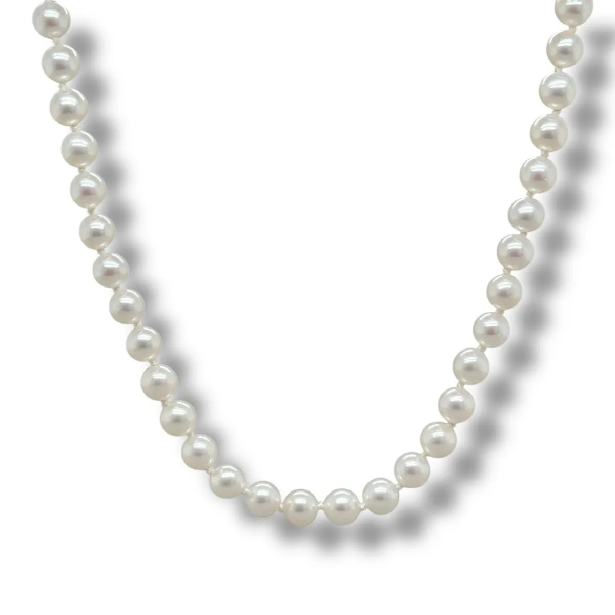 14K W Gold 18" 4.5X5mm FWP Necklace