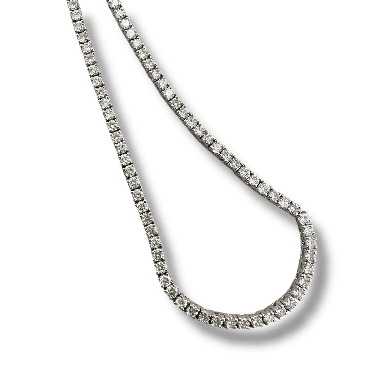 14K W Gold 18" 5.70ctw E/VS1 Lab Created Diamond Tennis Necklace