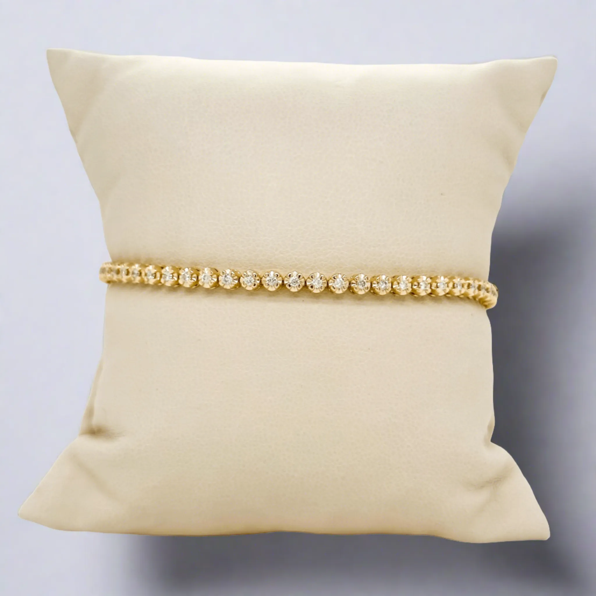 14K Y Gold 1.00cttw J/SI2 Diamond Tennis Bracelet