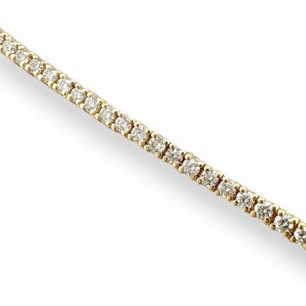 14K Y Gold 1.35cttw I/SI1 Diamond Tennis Bracelet