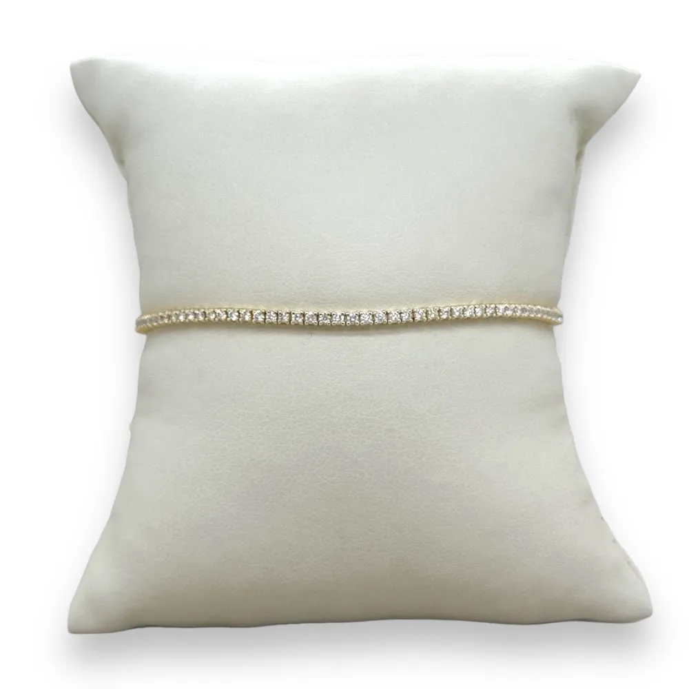 14K Y Gold 1.35cttw I/SI1 Diamond Tennis Bracelet