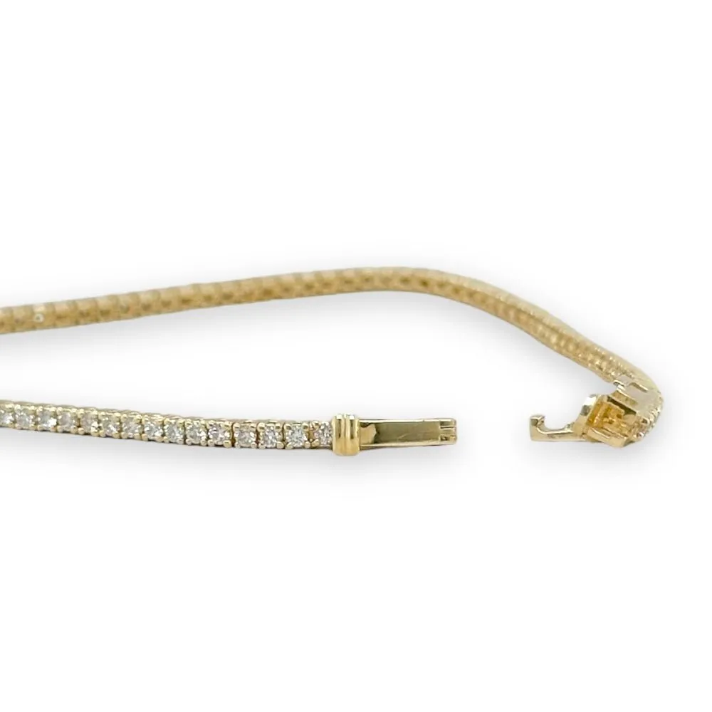 14K Y Gold 1.35cttw I/SI1 Diamond Tennis Bracelet