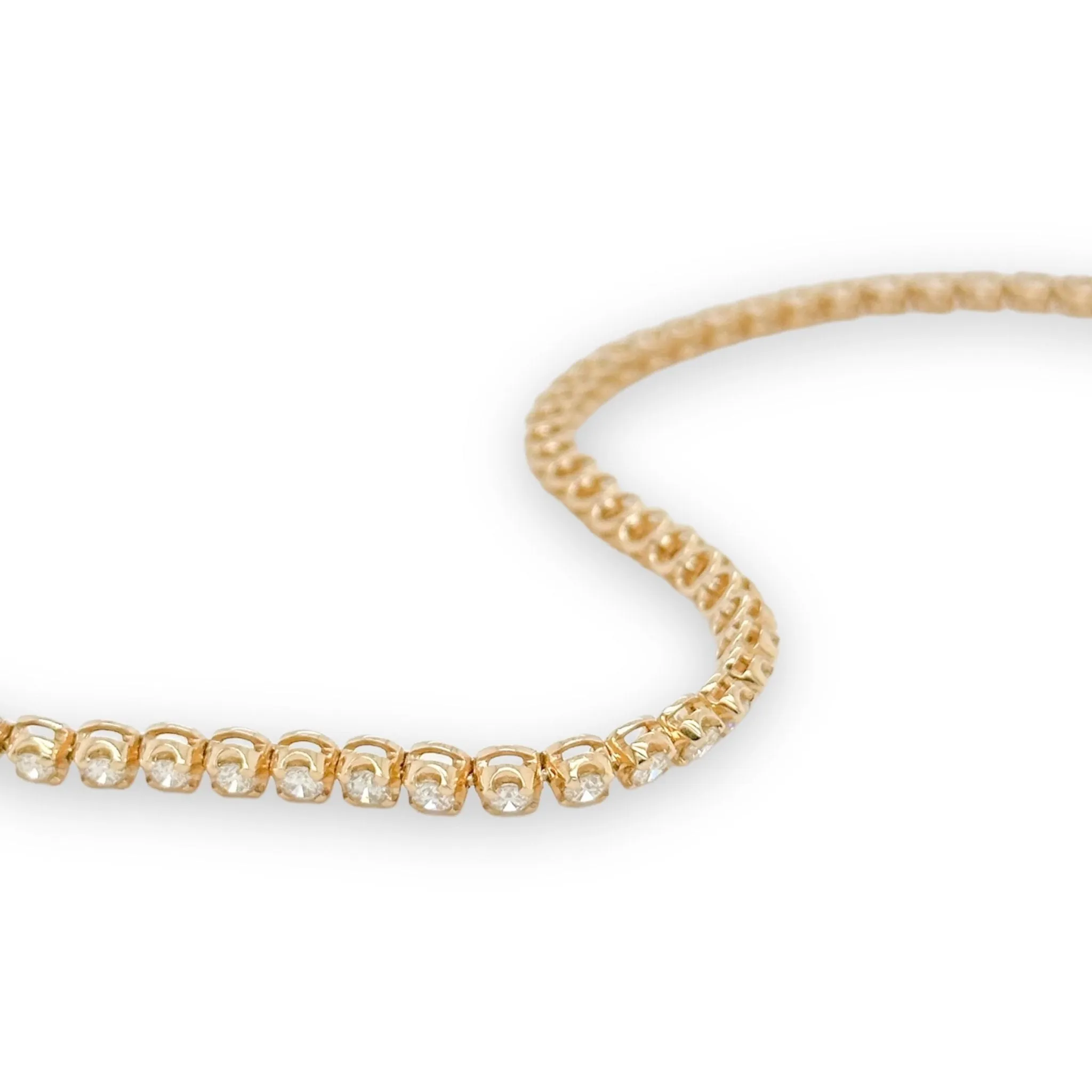 14K Y Gold 2.50ctw I/SI2 Diamond Tennis Bracelet