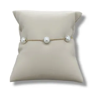 14K Y Gold 6-7mm 7" FWP Tincup Bracelet