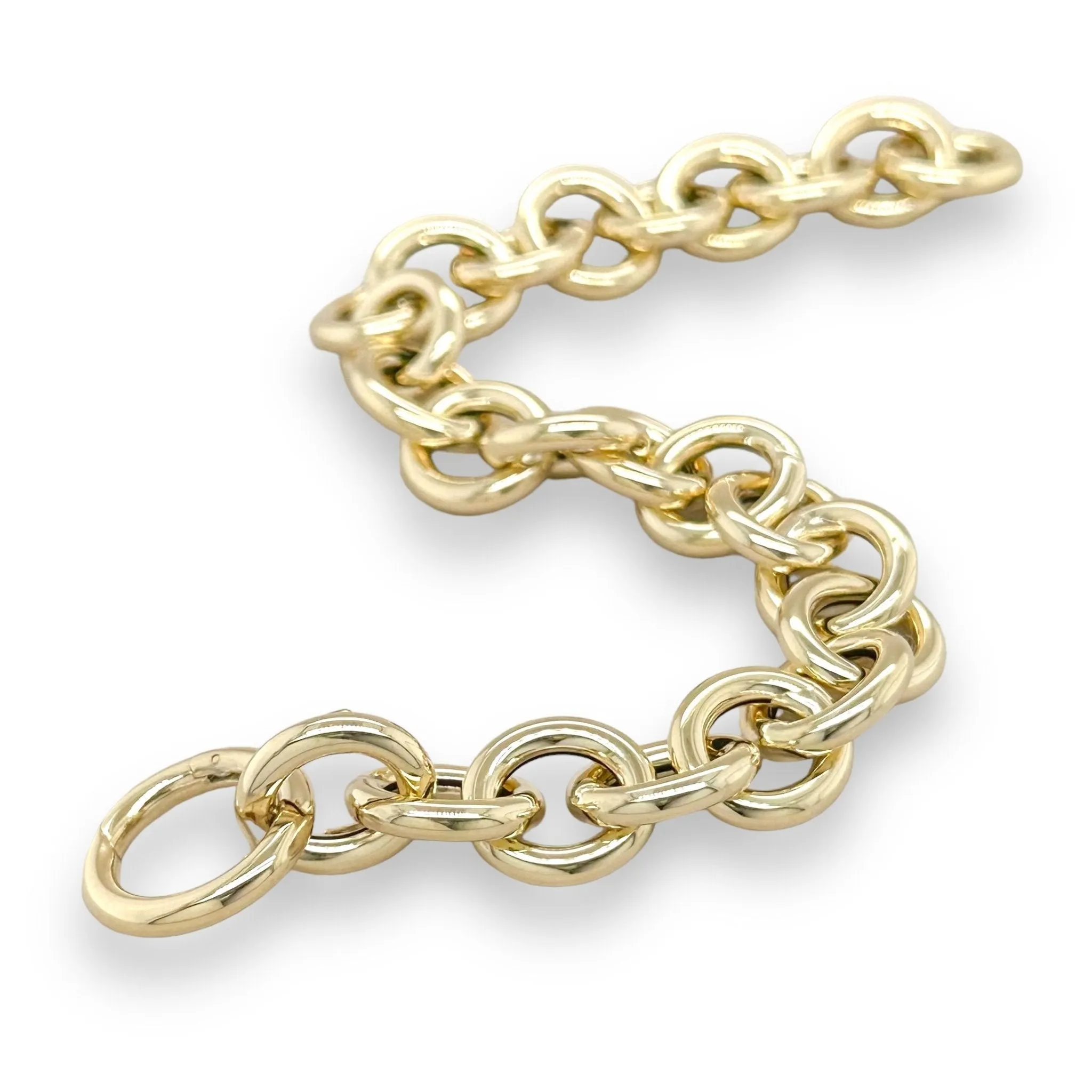 14K Y Gold 7.5" Ladies Circle Link Bracelet
