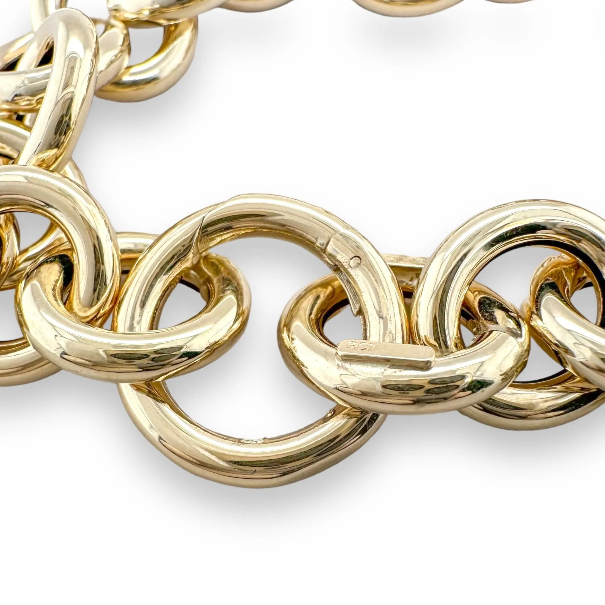 14K Y Gold 7.5" Ladies Circle Link Bracelet