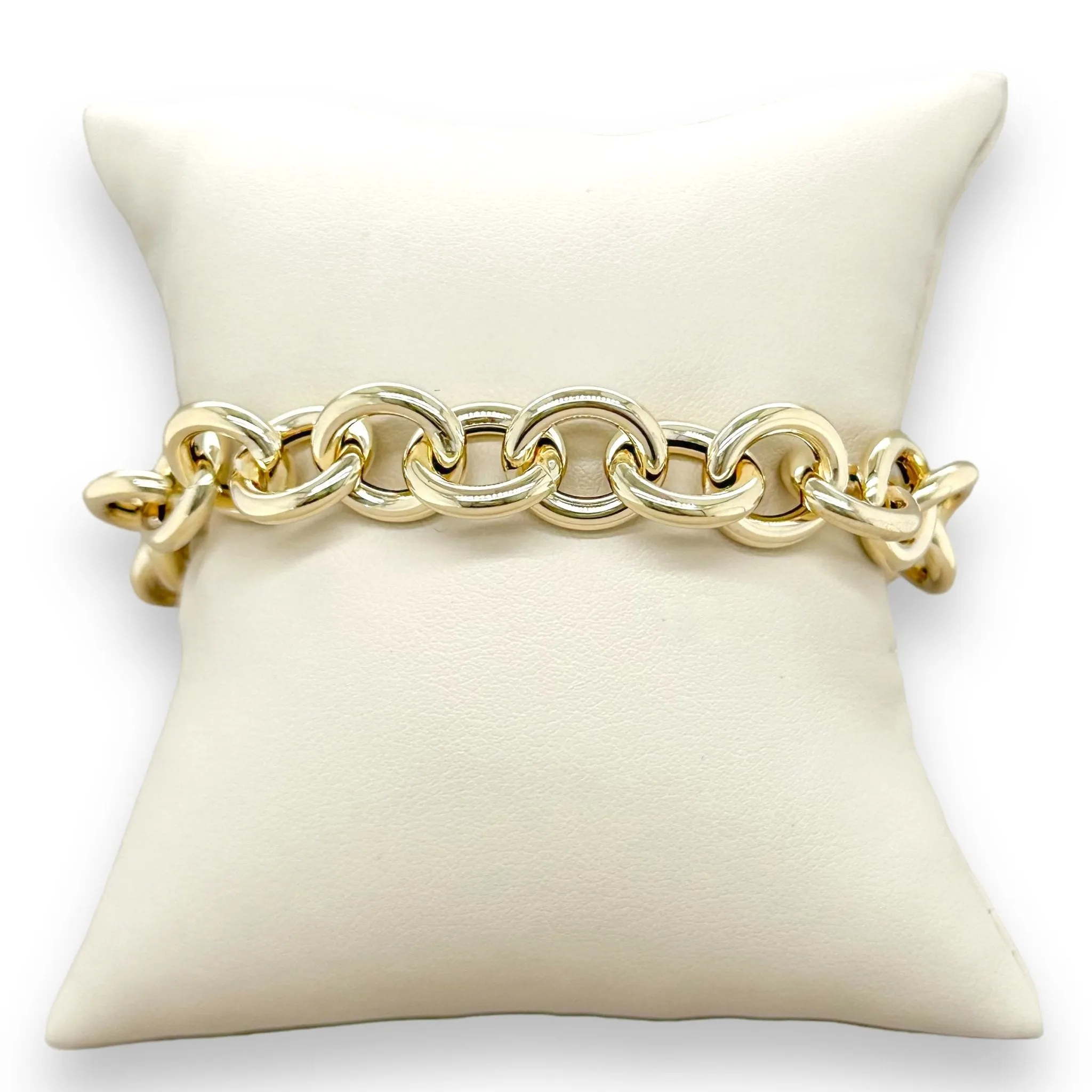 14K Y Gold 7.5" Ladies Circle Link Bracelet