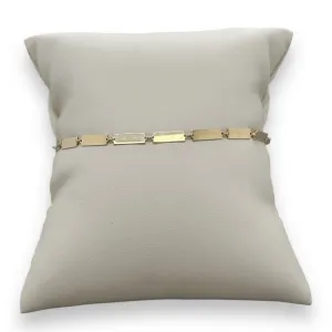 14K Y Gold 7" Bar Bracelet
