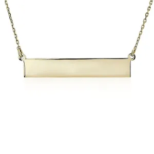14K Y Gold Bar Necklace