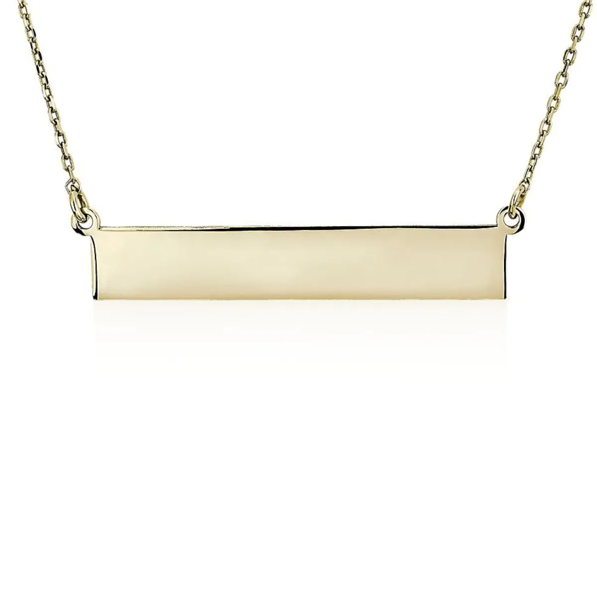 14K Y Gold Bar Necklace