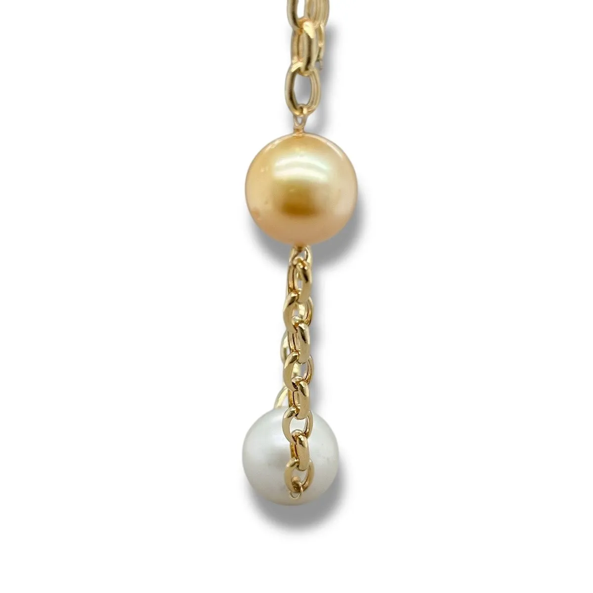 14K Y Gold Multi-Color South Sea Pearl Necklace