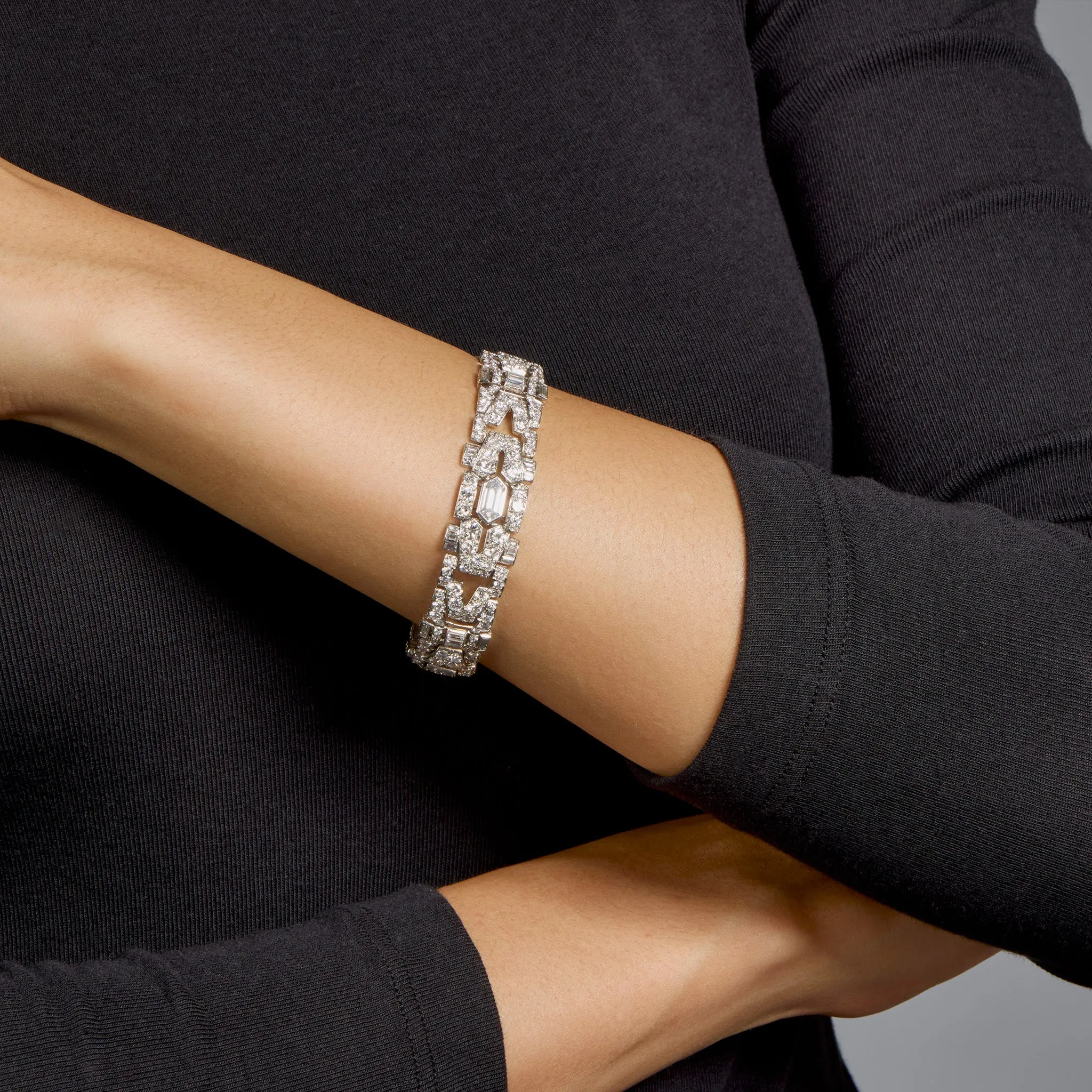 1930s Art Deco Diamond Bracelet