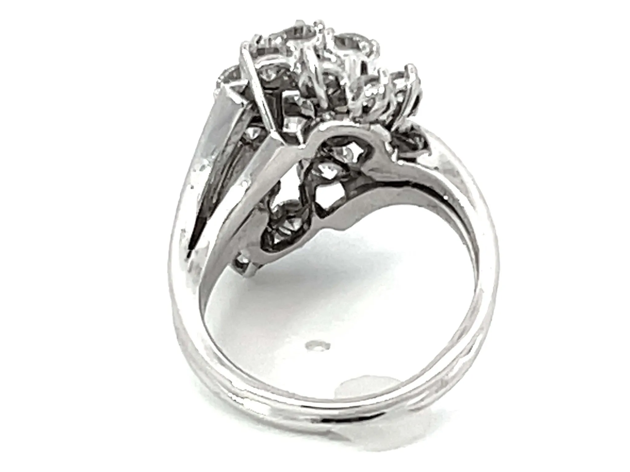 2 Carat Diamond Cluster Ring 18k White Gold