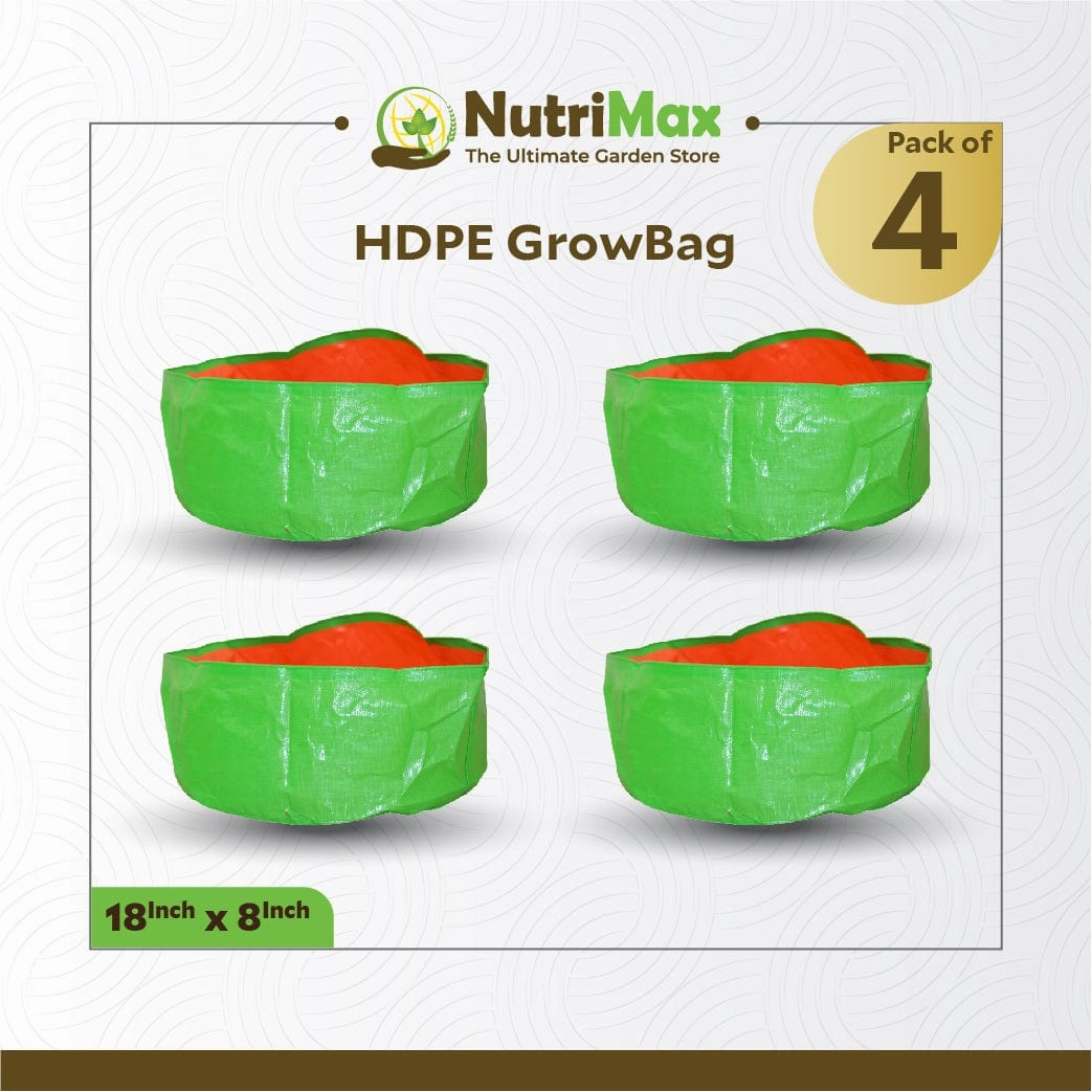 200 GSM HDPE Grow Bags 18 inch x 8 inch Outdoor Plant Bag