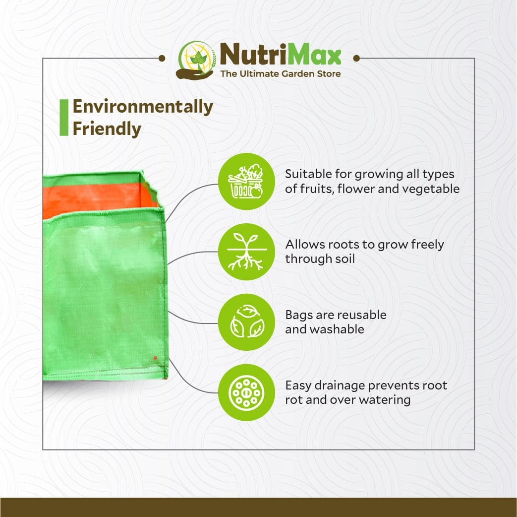 200 GSM HDPE Grow Bags 18 x18 x 8 inch Outdoor Plant Bag