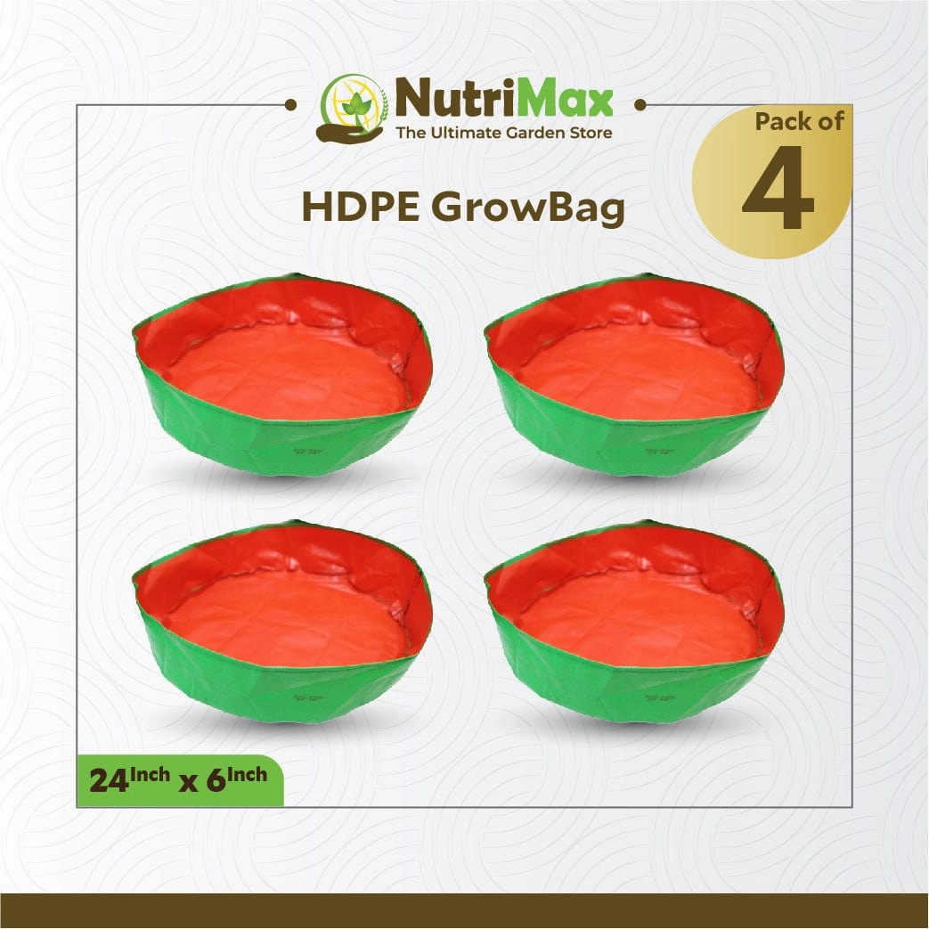 200 GSM HDPE Grow Bags 24 inch x 6 inch Outdoor Plant Bag