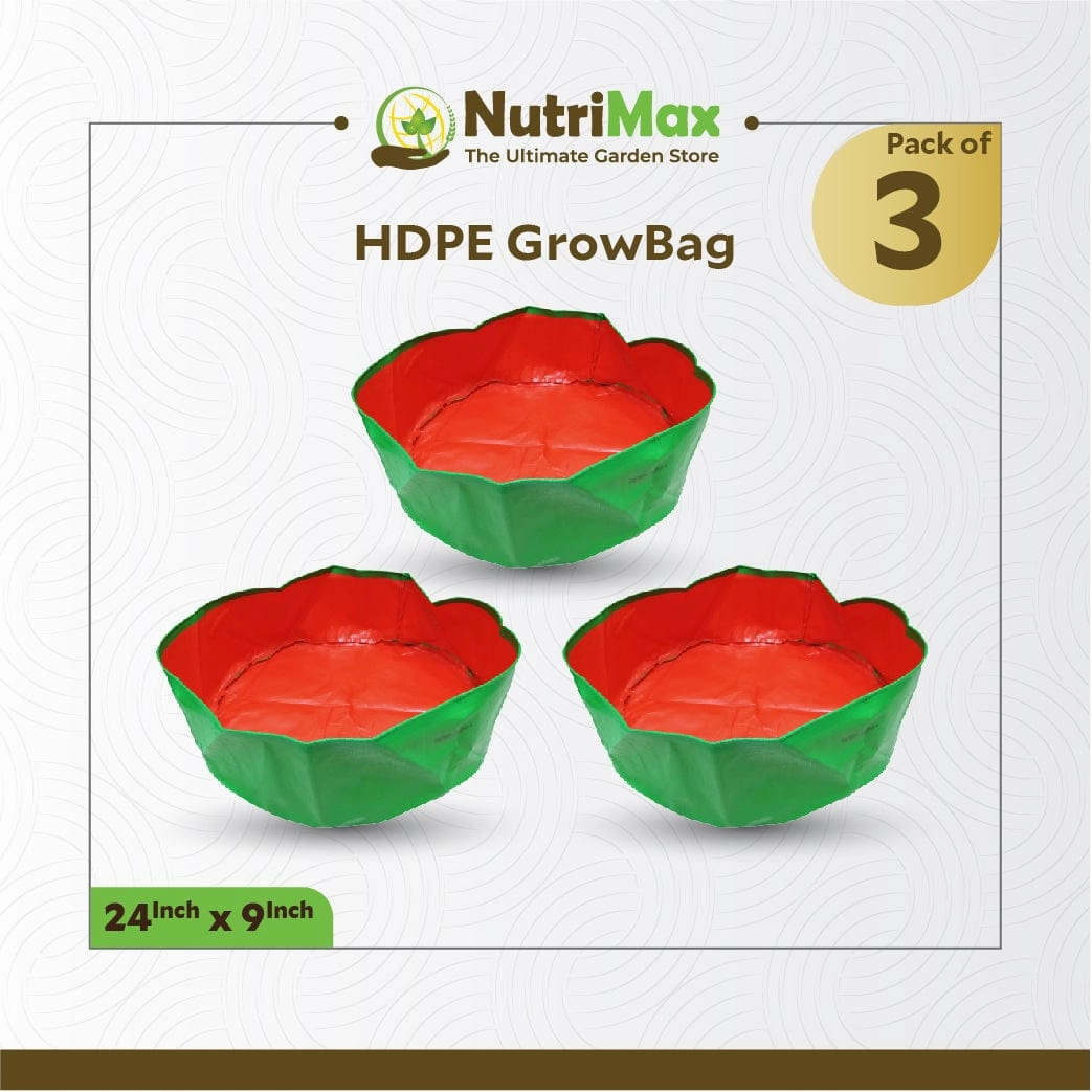 200 GSM HDPE Grow Bags 24 inch x 9 inch Outdoor Plant Bag