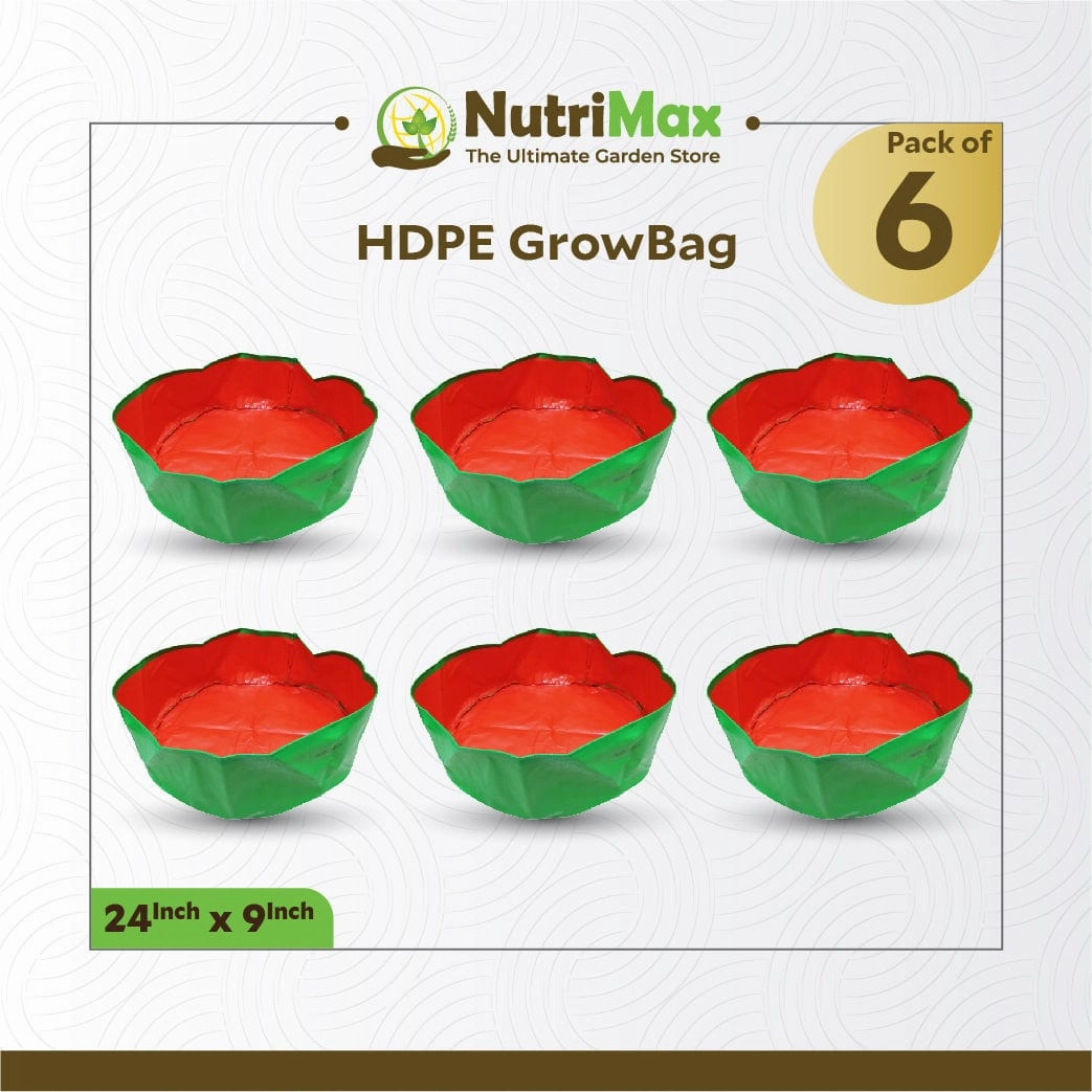 200 GSM HDPE Grow Bags 24 inch x 9 inch Outdoor Plant Bag