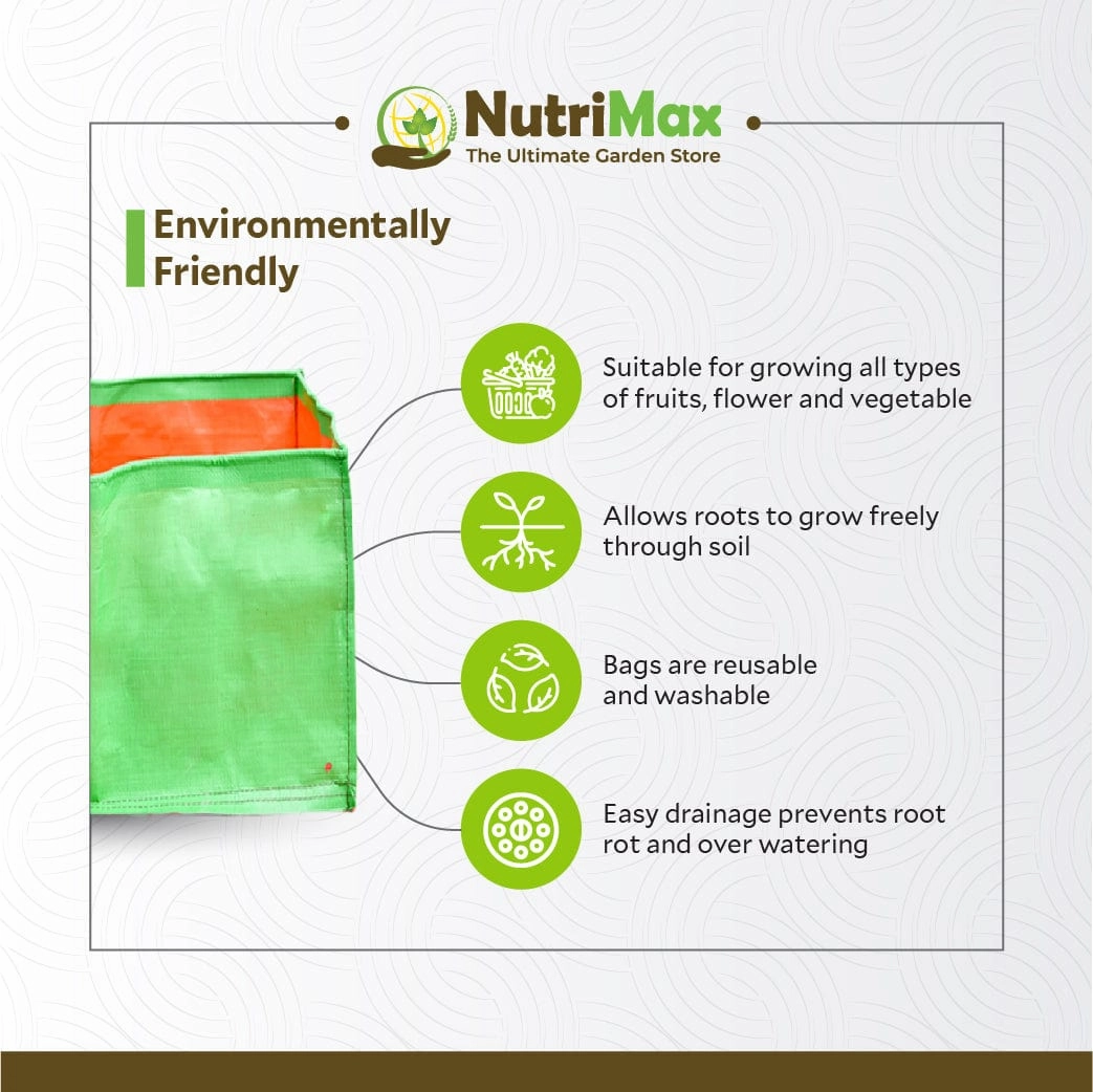 200 GSM HDPE Grow Bags 24 x 12 x 8 inch Outdoor Plant Bag