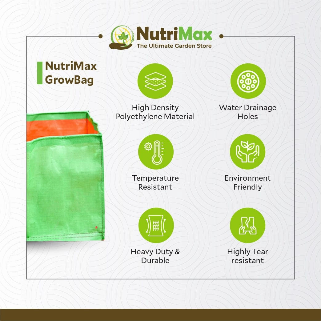 200 GSM HDPE Grow Bags 24 x 12 x 8 inch Outdoor Plant Bag