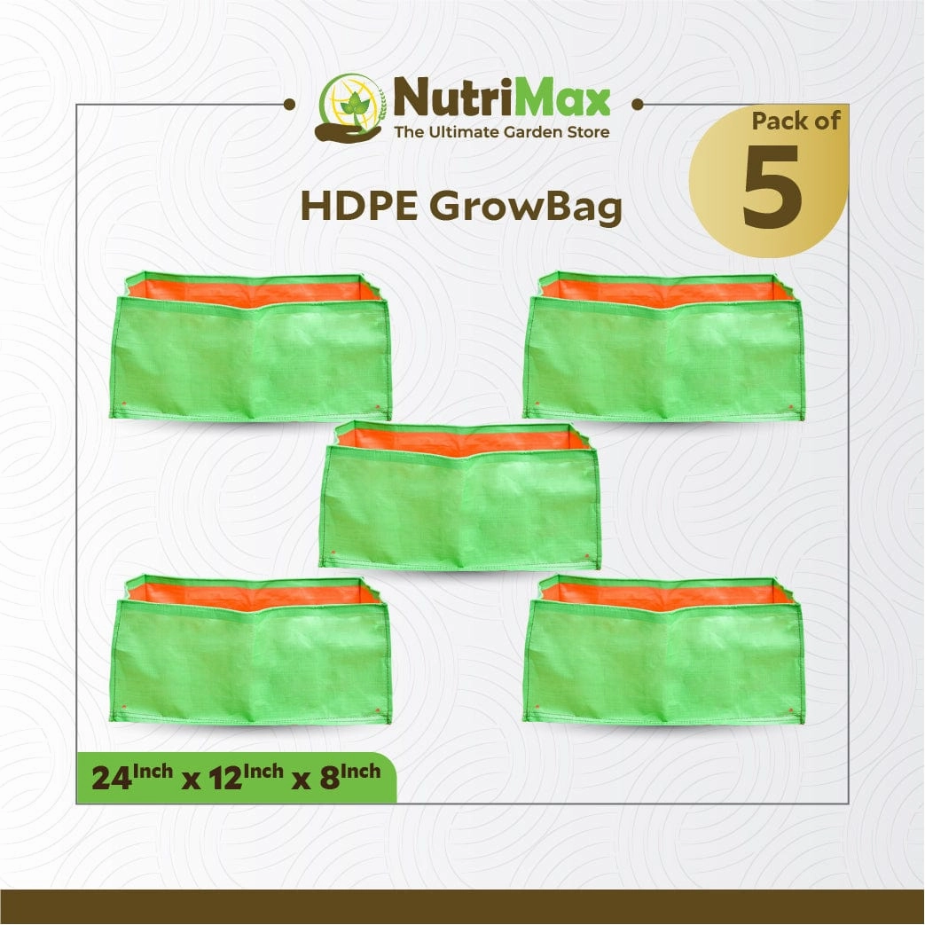 200 GSM HDPE Grow Bags 24 x 12 x 8 inch Outdoor Plant Bag
