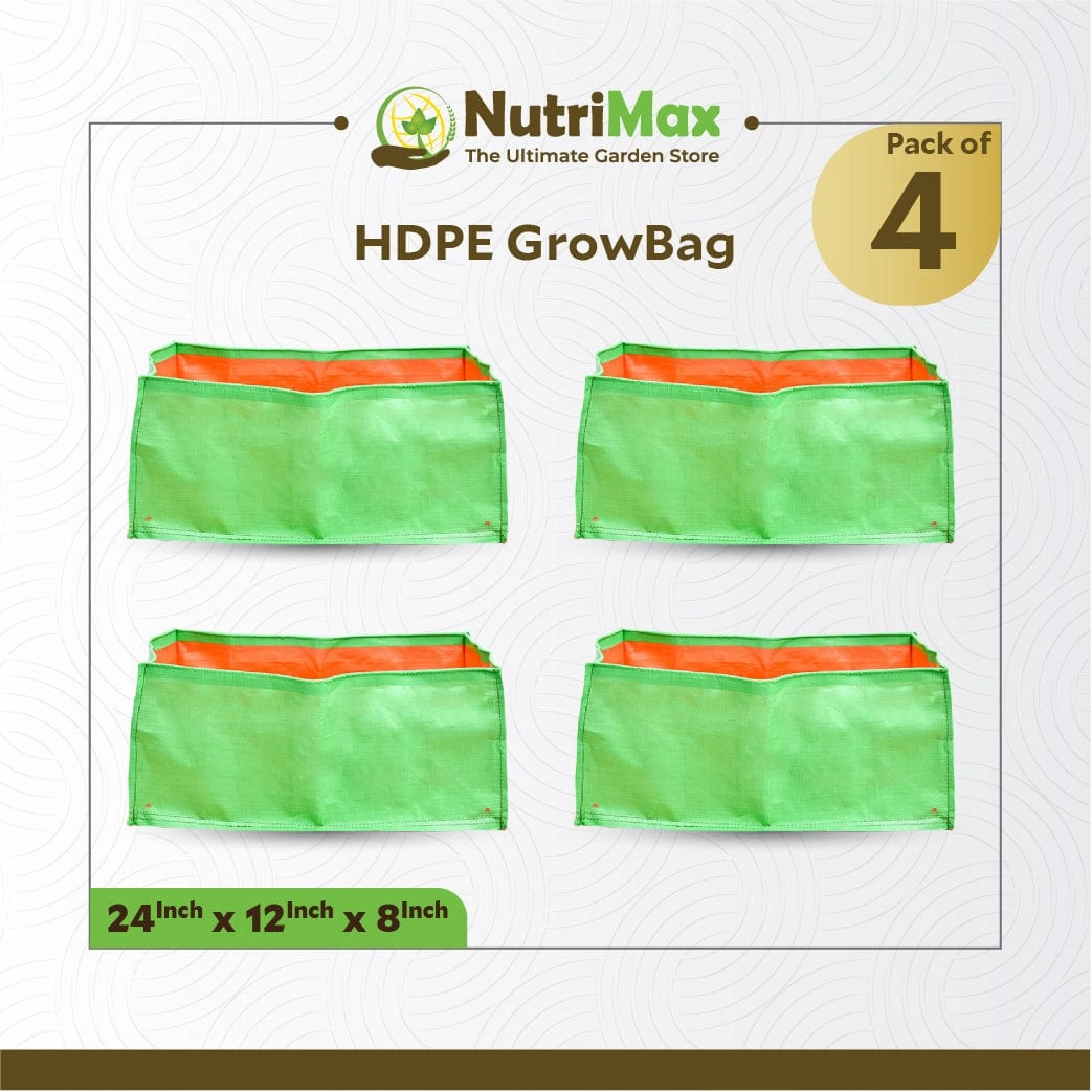 200 GSM HDPE Grow Bags 24 x 12 x 8 inch Outdoor Plant Bag