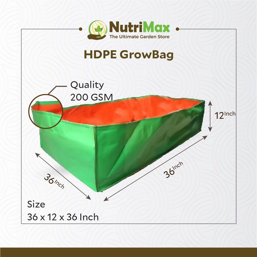 200 GSM HDPE Grow Bags 36 x 36 x 12 inch Outdoor Plant Bag