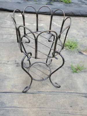 20" Wrought Iron Round Tall Henry Plant Holder decorative plants  