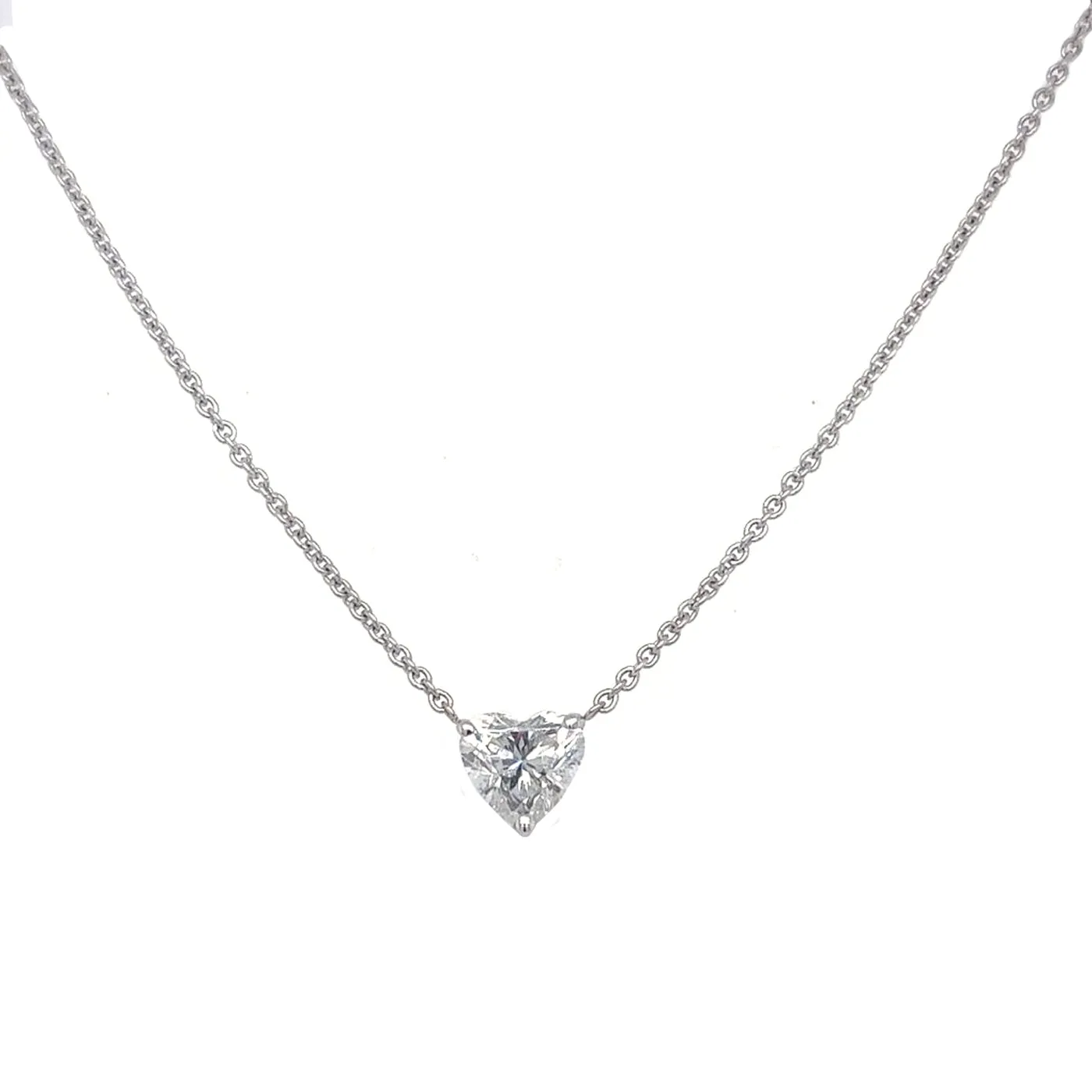 2.21ct IGL Heart Shape Diamond Solitaire Pendant Necklace D Color VS2 Clarity