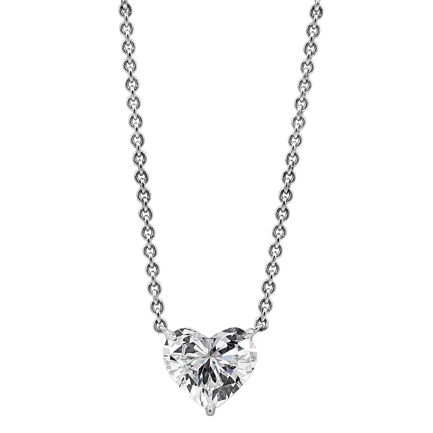 2.21ct IGL Heart Shape Diamond Solitaire Pendant Necklace D Color VS2 Clarity