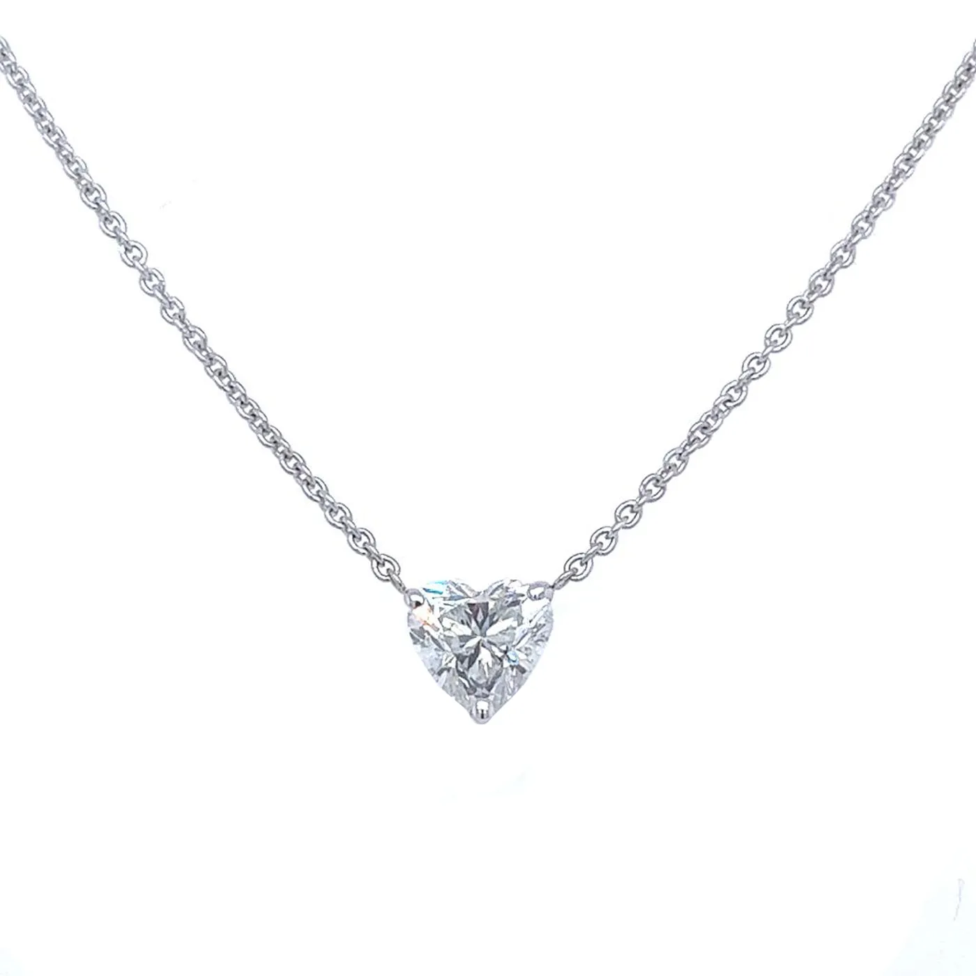 2.21ct IGL Heart Shape Diamond Solitaire Pendant Necklace D Color VS2 Clarity