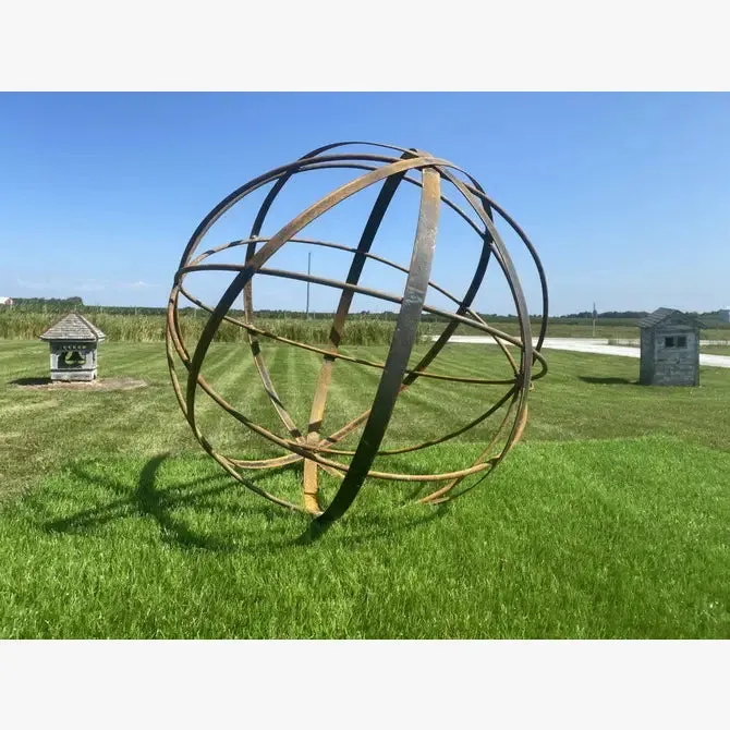 24" Wrought Iron Wire & Strap Ball
