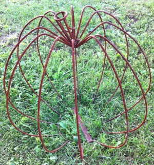 24"W x 27"H Giant Wire Pumpkin decorative plants  