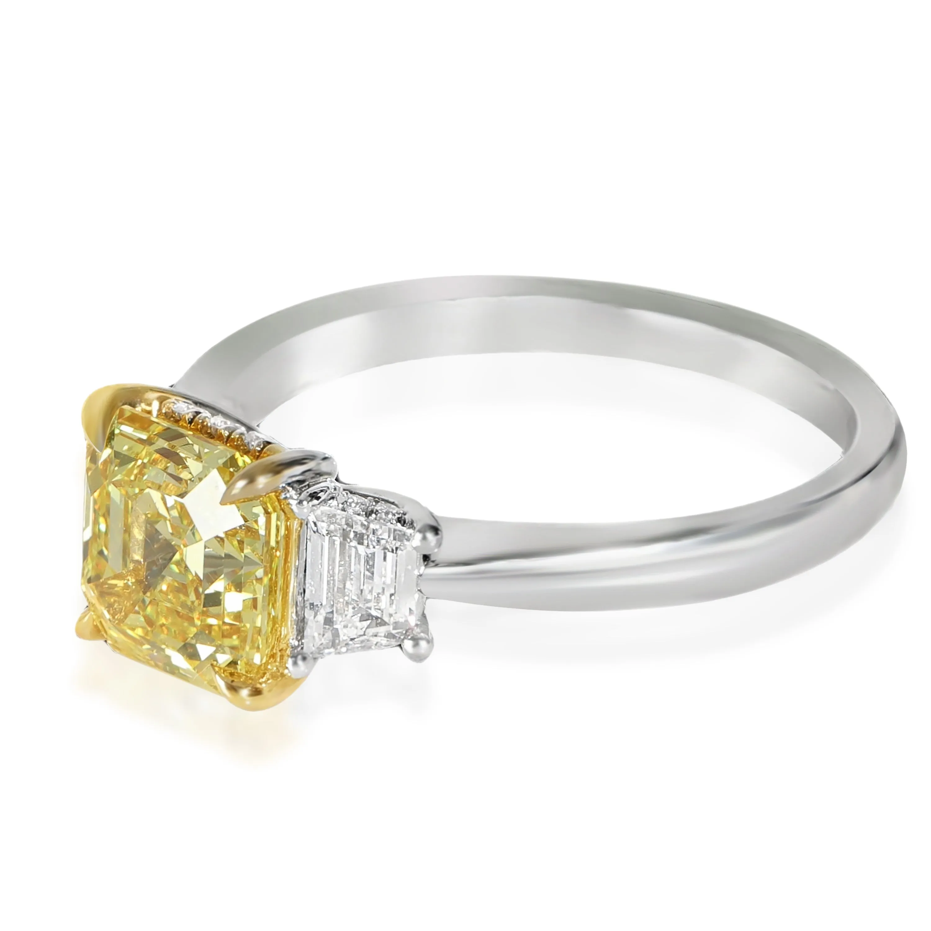 2.6 ctw Yellow Gold & Platinum Lab-Grown Diamond Engagement Ring