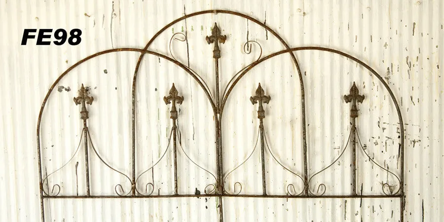 3 Arch Fence in Natural Rust No Finish decorative plants  