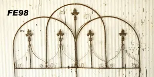 3 Arch Fence in Natural Rust No Finish decorative plants  