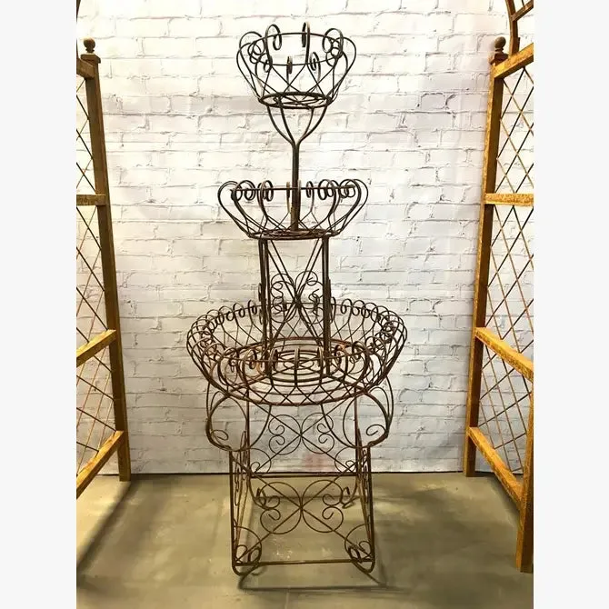 3 Tier Fountain Planter Basket Display Rack