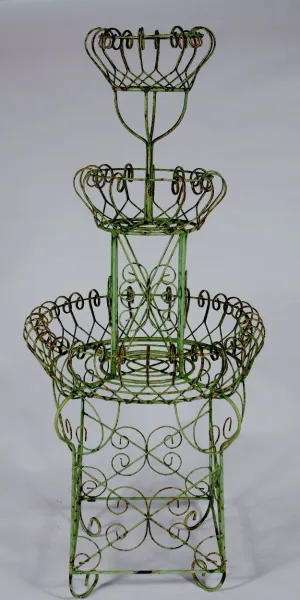 3 Tier Fountain Planter Basket Display Rack decorative plants  