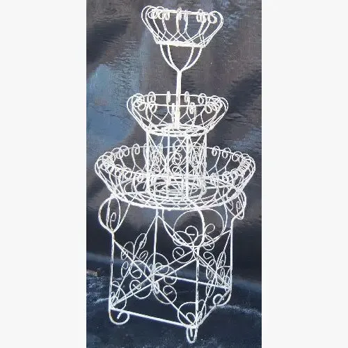 3 Tier Fountain Planter Basket Display Rack